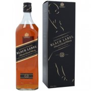Johnnie Walker Black Label 1ltr Blended Whisky + Giftbox